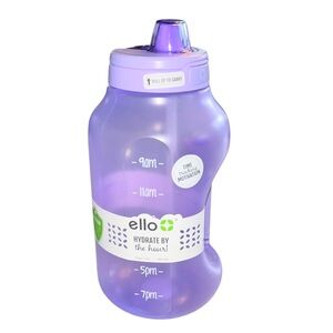 ELLO Hydrate by the Hour Leak-proof Straw Hydrate Translucent Lilac 64 oz. NEW